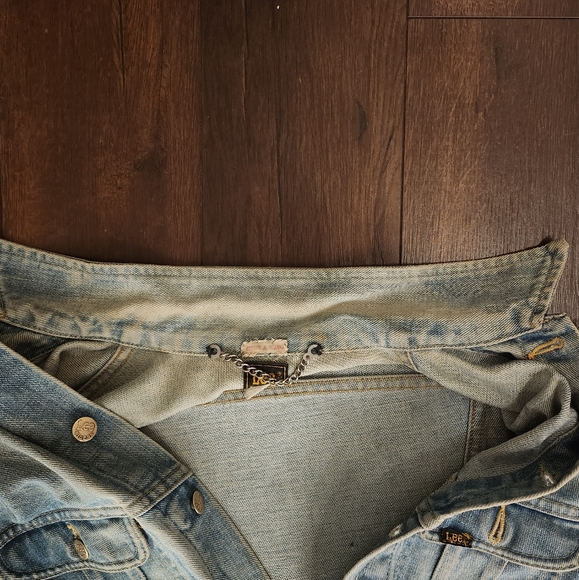 1970's Lee hand painted Pink Floyd distressed denim vest Mens M - Picture 14 of 17